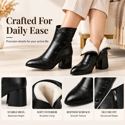 Women's Soft PU Leather Ankle Boots