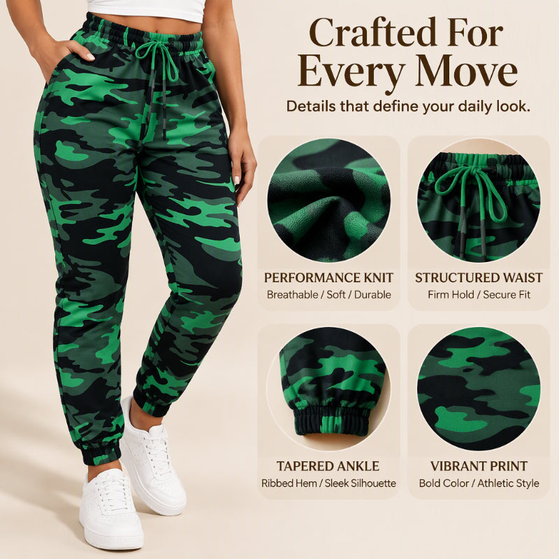 Women's Casual Camouflage Cargo Joggers
