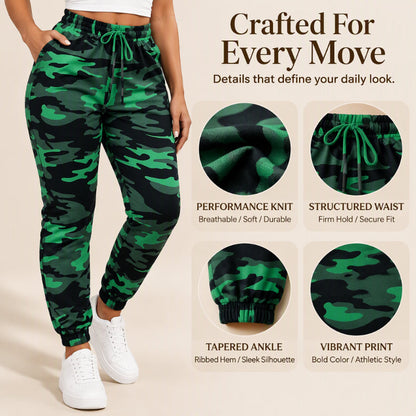 Women's Casual Camouflage Cargo Joggers