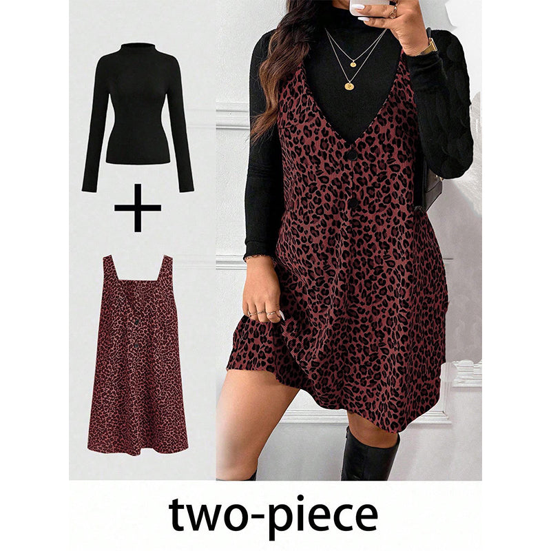 Flattering Layered Leopard Set