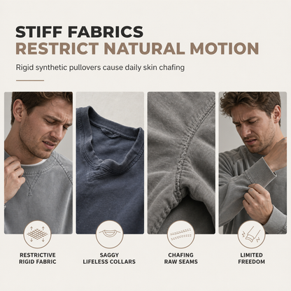 Men's Corduroy Crewneck Long Sleeve Pullover Sweatshirt