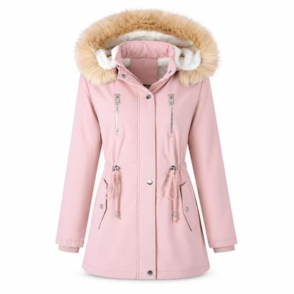 Women's Winter Parka Coat with Faux Fur Hood