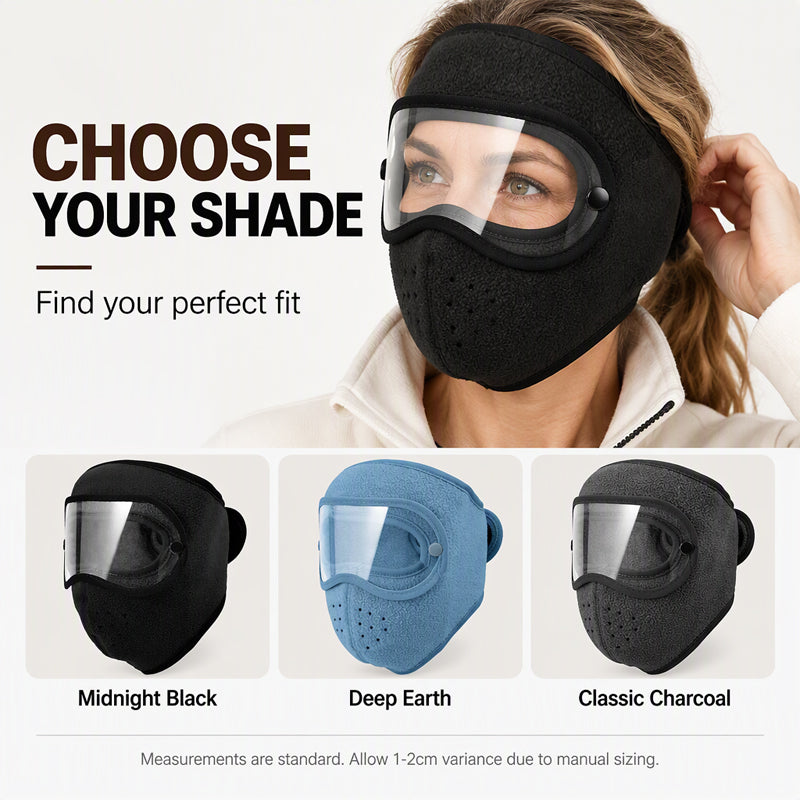 Winter Windproof Warm Face Mask with HD Goggles