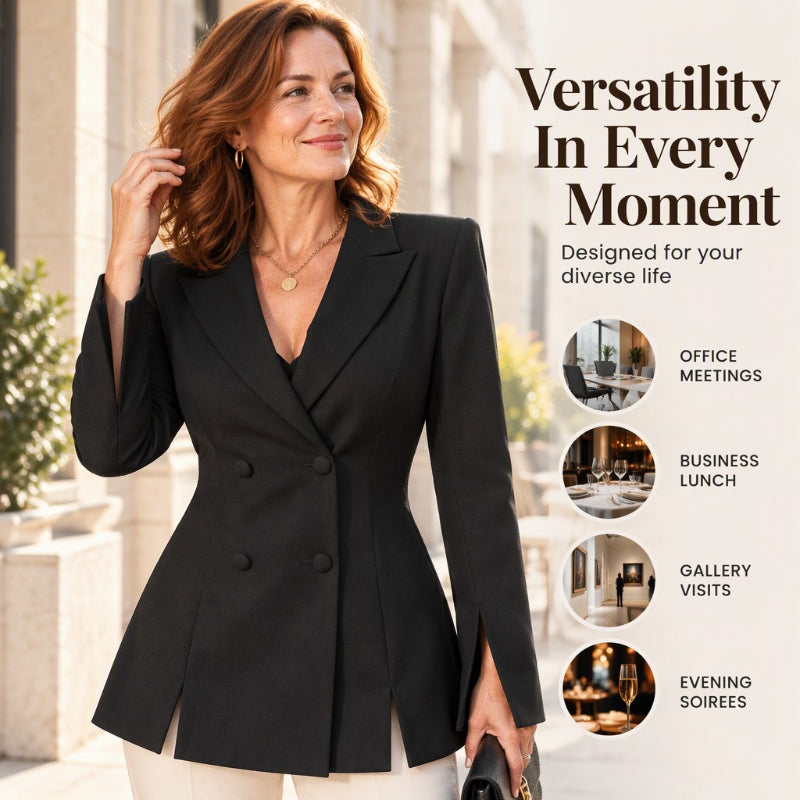 Women's Elegant Double-Breasted Blazer