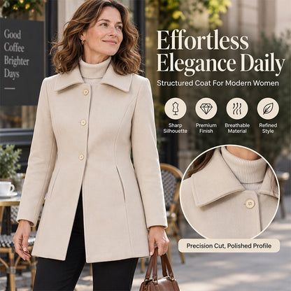 Women's Elegant Slim Fit Mid-Length Coat
