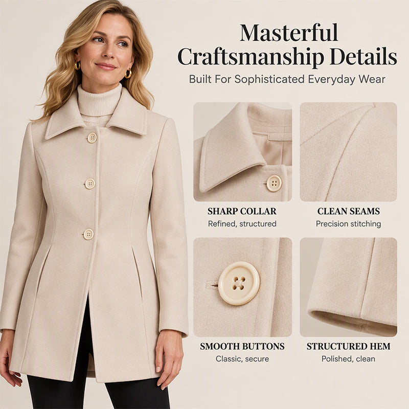 Women's Elegant Slim Fit Mid-Length Coat