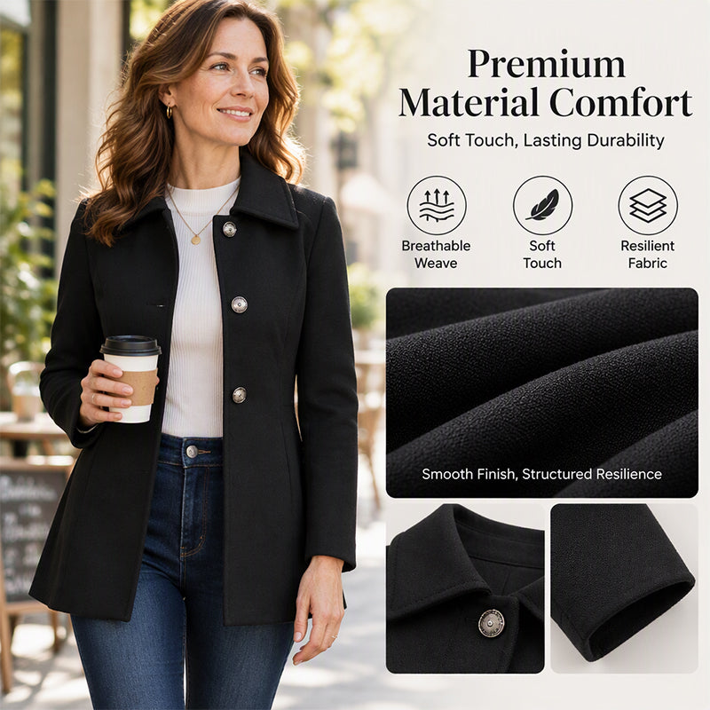 Women's Elegant Slim Fit Mid-Length Coat
