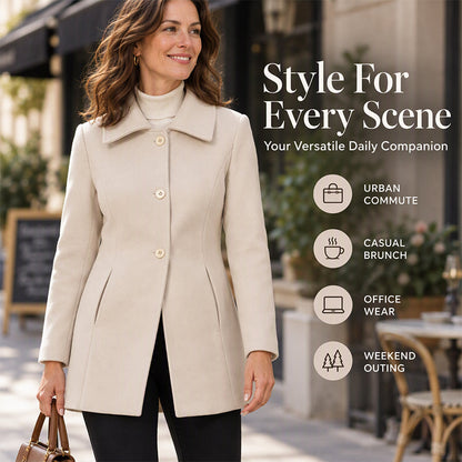 Women's Elegant Slim Fit Mid-Length Coat