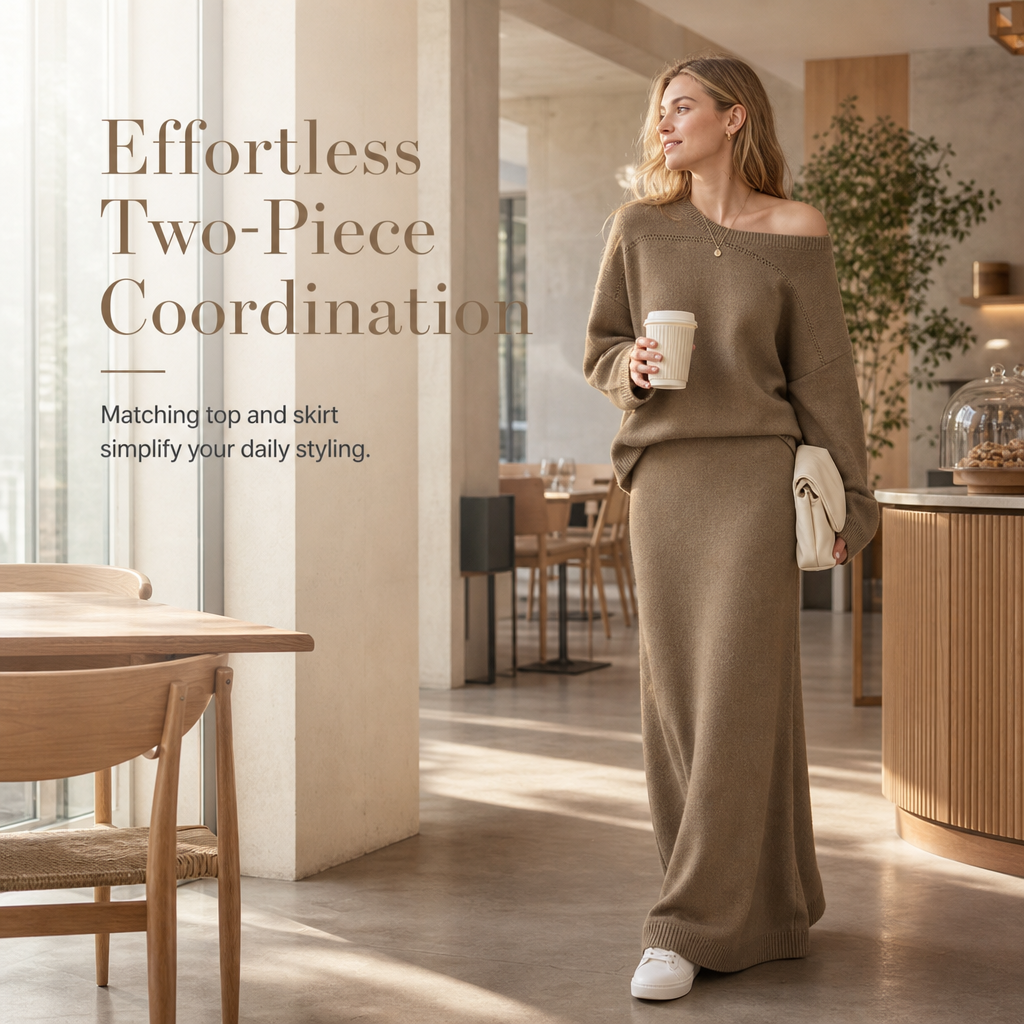 Women's Relaxed Fit Knit Two Piece Knit