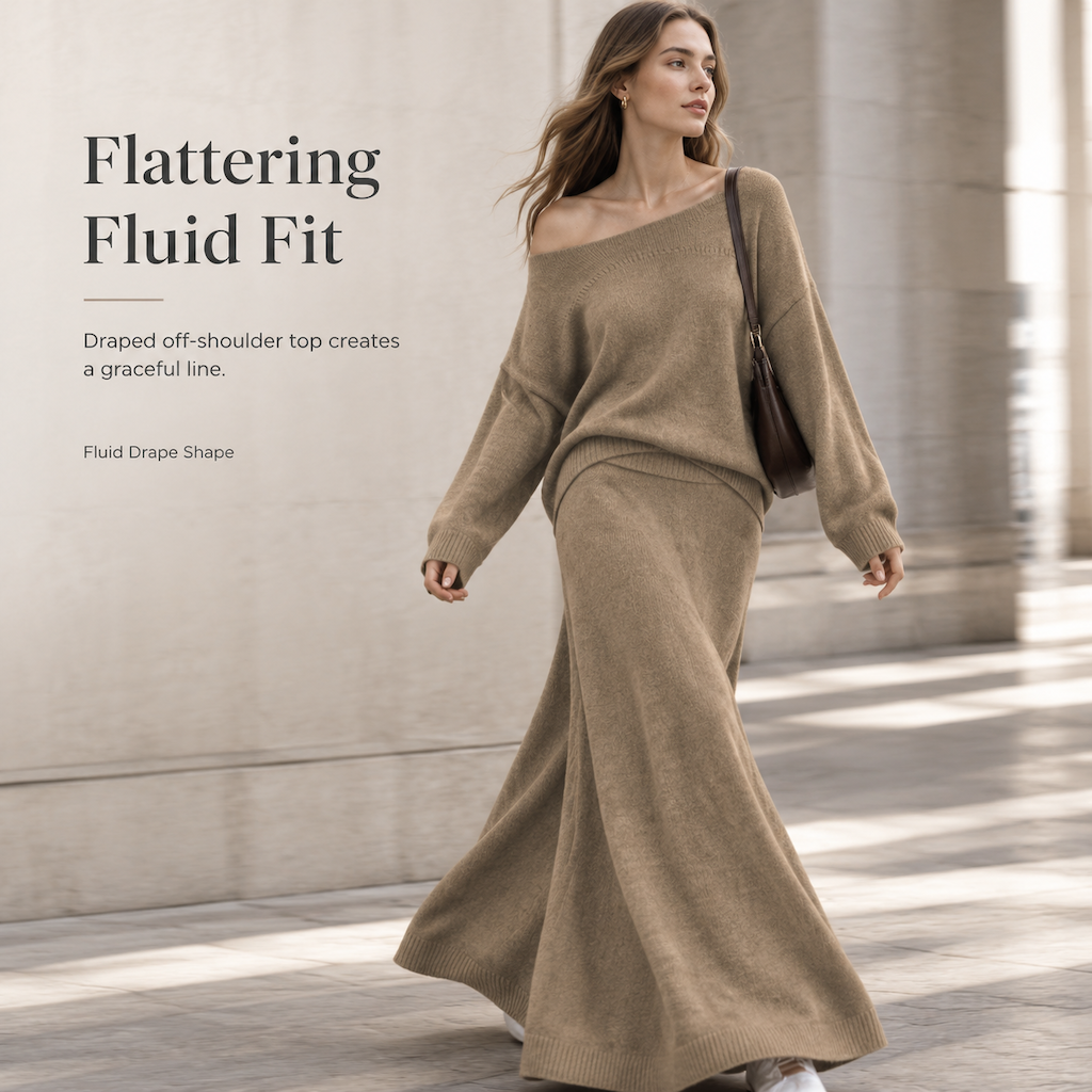 Women's Relaxed Fit Knit Two Piece Knit