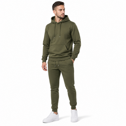 Men's Casual Soft Hoodie and Jogger Trousers Set