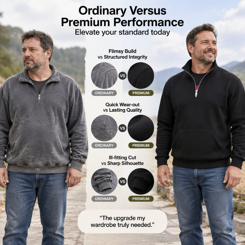 Men's Warm Half-Zip Sweatshirt