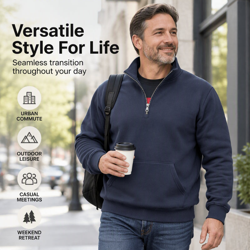 Men's Warm Half-Zip Sweatshirt