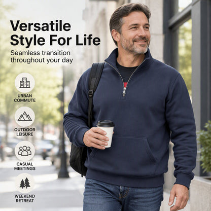 Men's Warm Half-Zip Sweatshirt