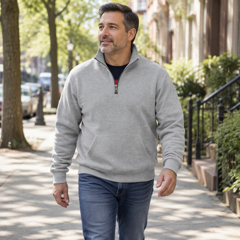 Men's Warm Half-Zip Sweatshirt