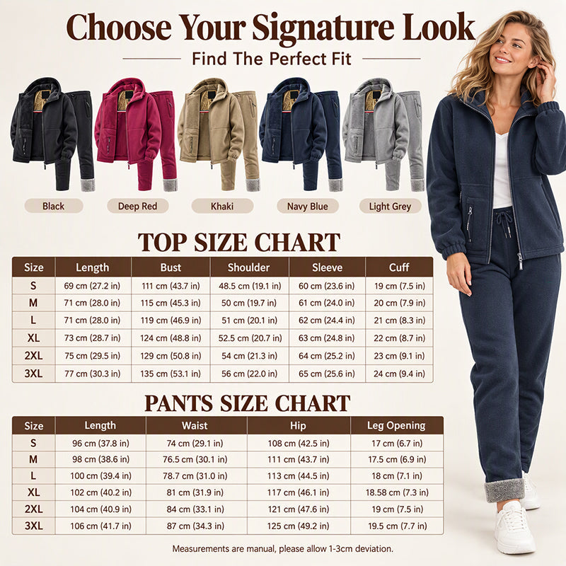 Unisex Casual Thermal Jacket and Pants Set