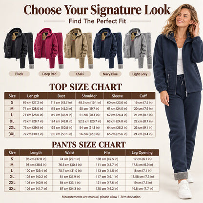 Unisex Casual Thermal Jacket and Pants Set