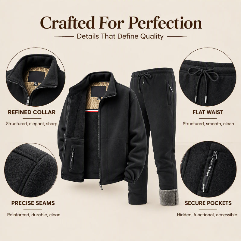 Unisex Casual Thermal Jacket and Pants Set