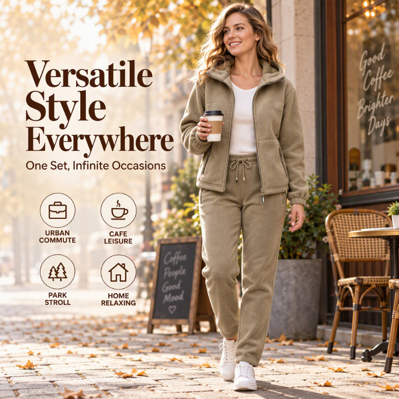 Unisex Casual Thermal Jacket and Pants Set