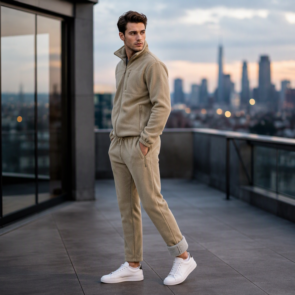 Unisex Casual Thermal Jacket and Pants Set