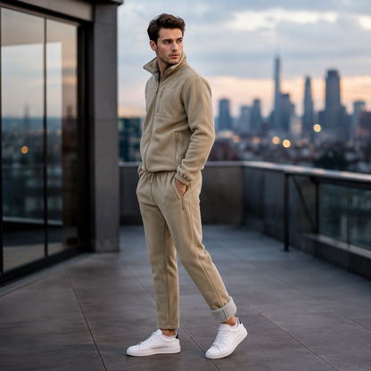 Unisex Casual Thermal Jacket and Pants Set