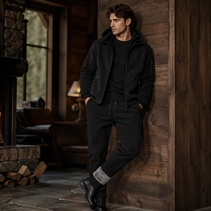 Unisex Casual Thermal Jacket and Pants Set