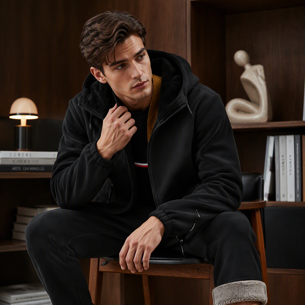 Unisex Casual Thermal Jacket and Pants Set