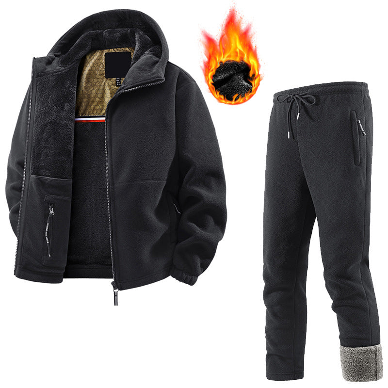 Unisex Casual Thermal Jacket and Pants Set