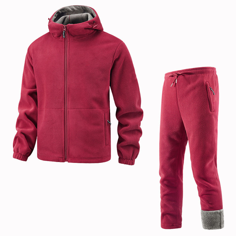 Unisex Casual Thermal Jacket and Pants Set