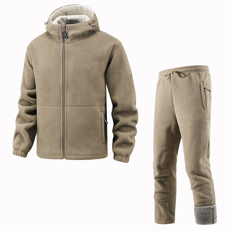 Unisex Casual Thermal Jacket and Pants Set