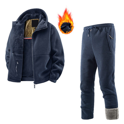 Unisex Casual Thermal Jacket and Pants Set