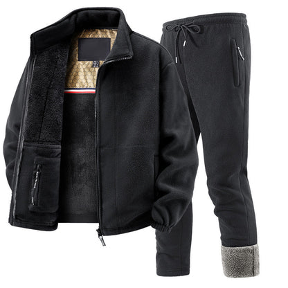Unisex Casual Thermal Jacket and Pants Set