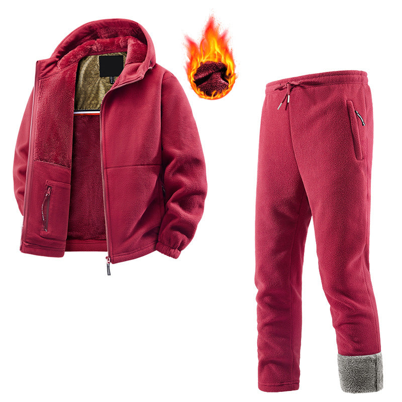 Unisex Casual Thermal Jacket and Pants Set