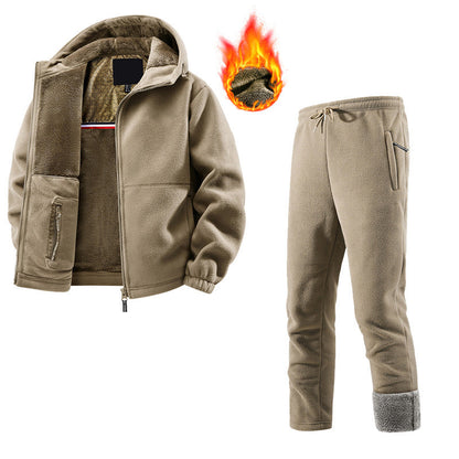 Unisex Casual Thermal Jacket and Pants Set
