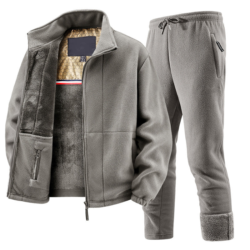 Unisex Casual Thermal Jacket and Pants Set