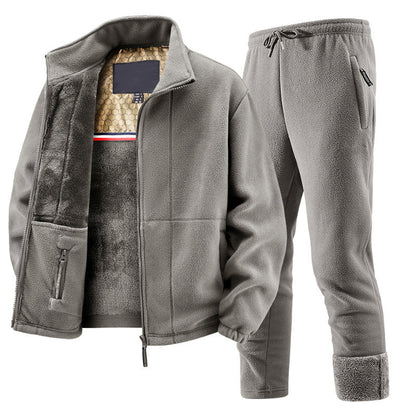 Unisex Casual Thermal Jacket and Pants Set