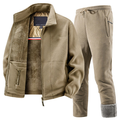Unisex Casual Thermal Jacket and Pants Set