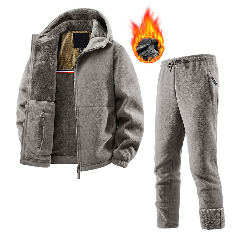 Unisex Casual Thermal Jacket and Pants Set