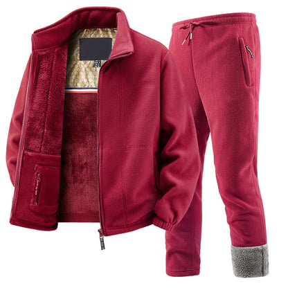Unisex Casual Thermal Jacket and Pants Set