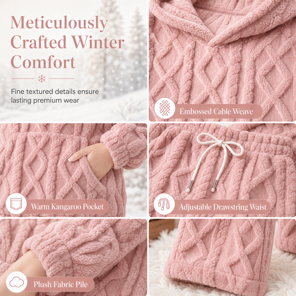☁️🧸 The Snuggle Edit™ – Fluffy Hoodie & Dream-Soft Lounge Set ✨💗