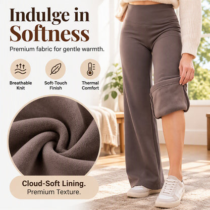 Women's High-Waisted Plush-Lined Flare Pants
