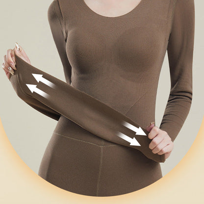 Women's Thermal Underwear Set with Shelf Bra