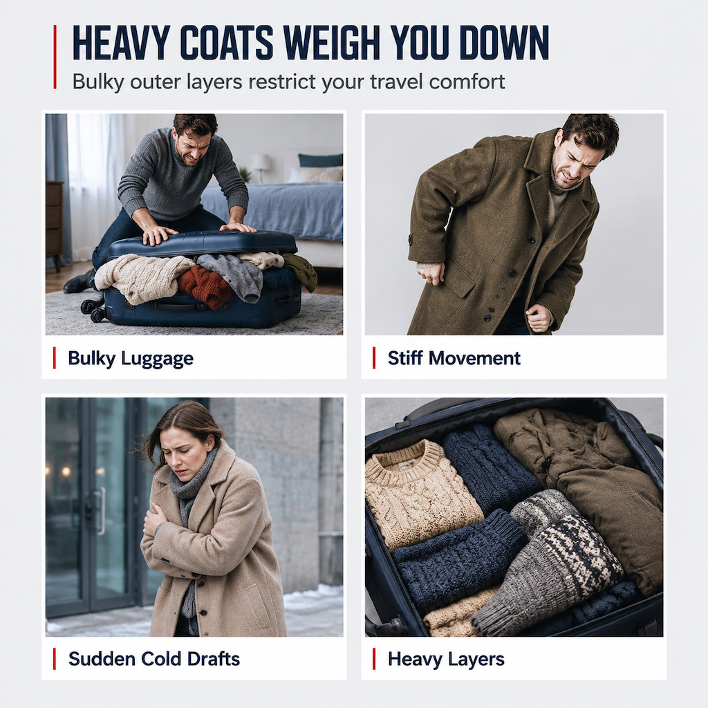 Men's Lightweight Hooded Cotton Padded Solid Color Autumn Winter Short Coat🔥