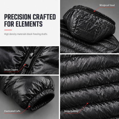 Men's Lightweight Hooded Cotton Padded Solid Color Autumn Winter Short Coat🔥