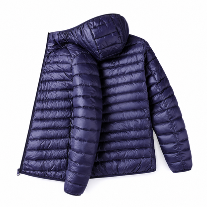 Men's Lightweight Hooded Cotton Padded Solid Color Autumn Winter Short Coat🔥