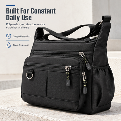 💼 Men's Large Capacity Crossbody Bag Durable Multi Pocket Business Casual Shoulder Bag