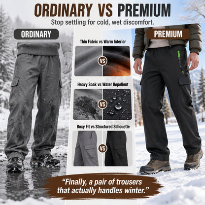 Men's Plush-Lined Waterproof Cargo Pants