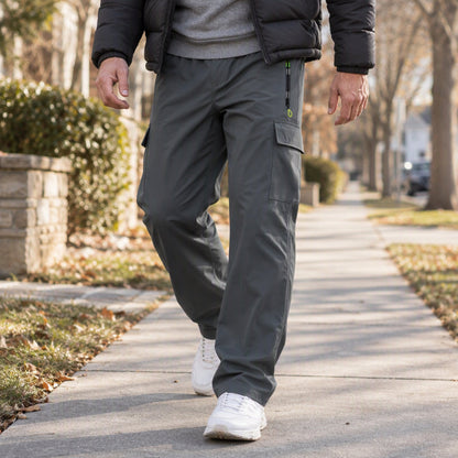 Men's Plush-Lined Waterproof Cargo Pants