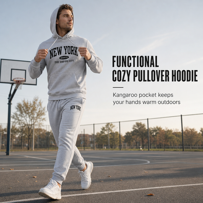 Men's Graphic Hoodie and Sweatpants Set