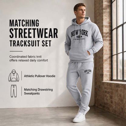 Men's Graphic Hoodie and Sweatpants Set